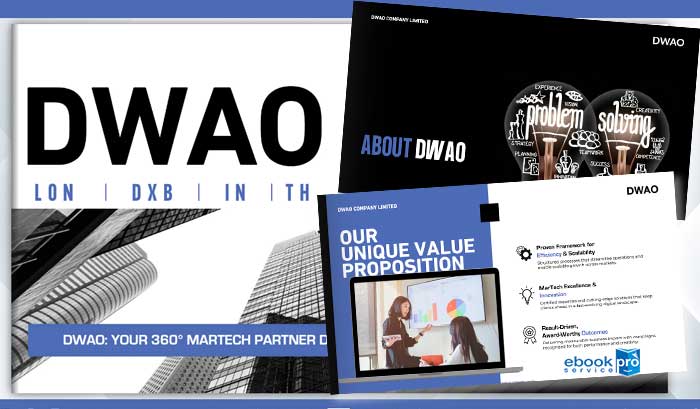 ทำอีบุ๊ก อีแคตตาล๊อก Company Profile DWAO